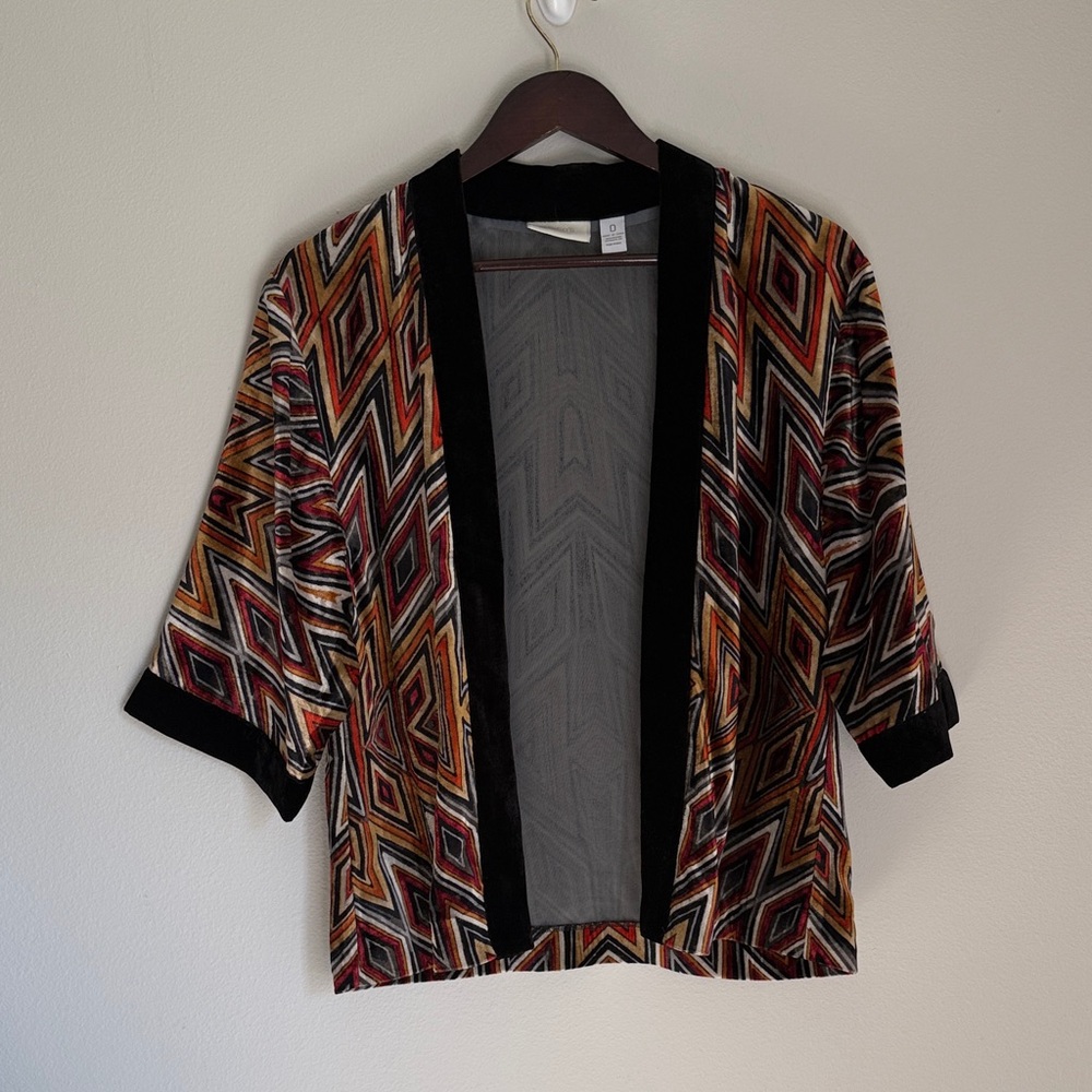 Chico's Multicolor Geometric Cardigan